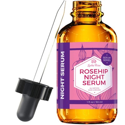 Leven Rose Rosehip Oil Night Face Serum 100% Pure Organic Natural Rose Hip Oi...