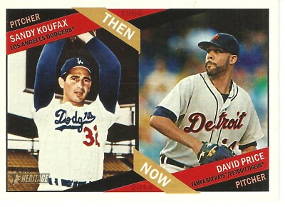 2015 TOPPS HERITAGE KOUFAX/PRICE THEN & NOW BASEBALL CARD  TN-9