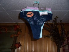 SECRET TREASURES WOMENS LACED THONG PANTIES SIZE SMALL 5 BLUE AQUA PURPLE SEXY