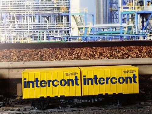 ☆TOP☆ MÄRKLIN KONVOLUT H0 ☆ GÜTERZUG ☆ LOK BR 111 069-1 + 4 CONTAINERWAGEN OVP - 第 8/12 張圖片