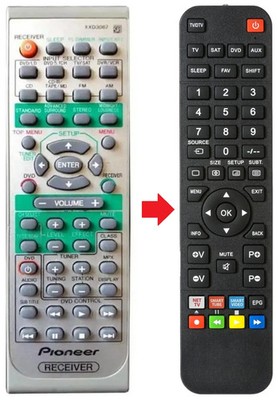 Fernbedienung passend für PIONEER VSX415 | XXD3067