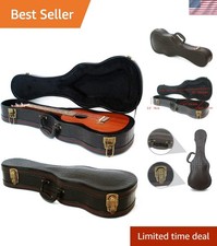 Ukulele Hard Case, Concert Ukulele Case - 23/24 Inch Crocodile Pattern Leathe...