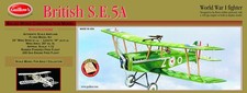 Guillow's British SE 5-A Laser Cut Model Kit - Small