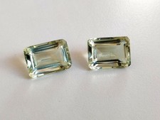 10x13.5 MM Octagon Cut Natural Green Amethyst Loose gemstones - 2 PCS