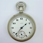 Antique Elgin 7 Jewels Silveroid Pocket Watch, Pre-Owned, Runs (49#130)