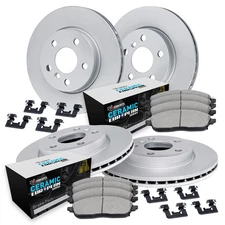 For Mercedes-Benz C300 15-23 Front & Rear Brake Kit w Euro Ceramic Pads