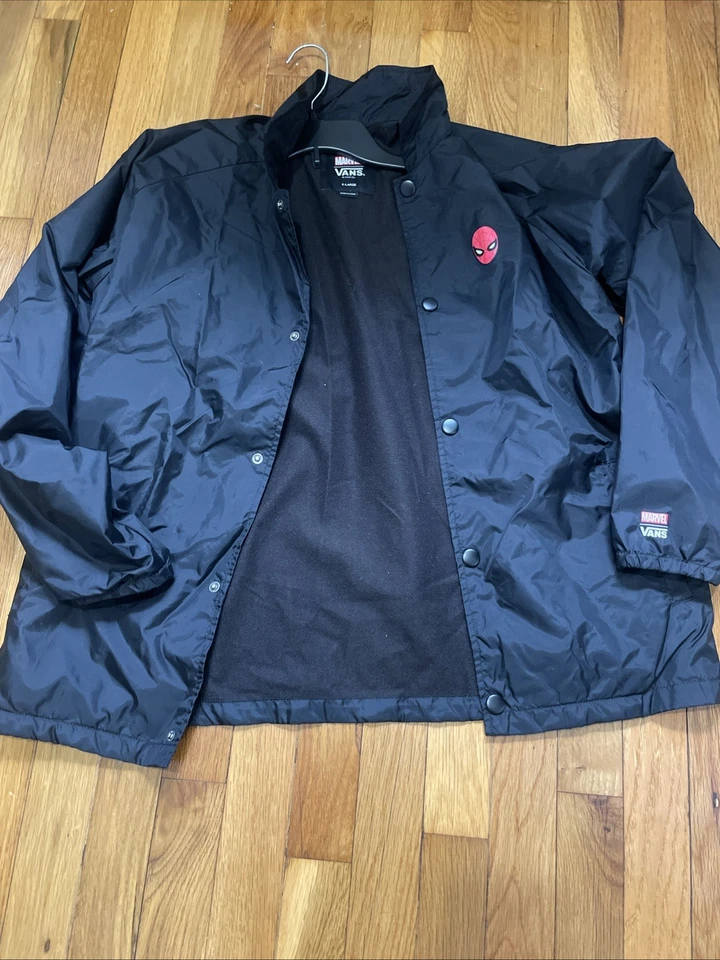 VANS X Marvel Torrey Boys Jacket Size Medium Spider-Man Windbreaker - Image 2 of 2
