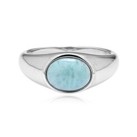 Cavill Larimar Ring 1,9Ct Silber Rhodiniert Oval Damen Blau Modern