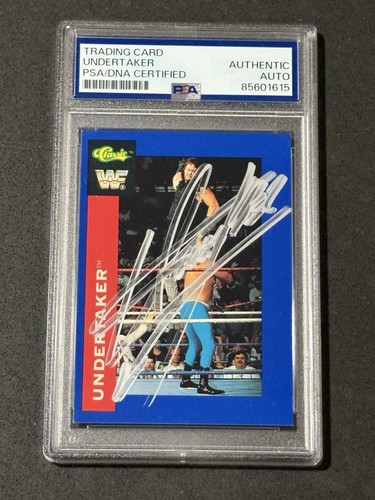 THE UNDERTAKER 1991 CLASSIC WWF SIGNED AUTOGRAPHED ROOKIE CARD PSA/DNA CERTIFIED