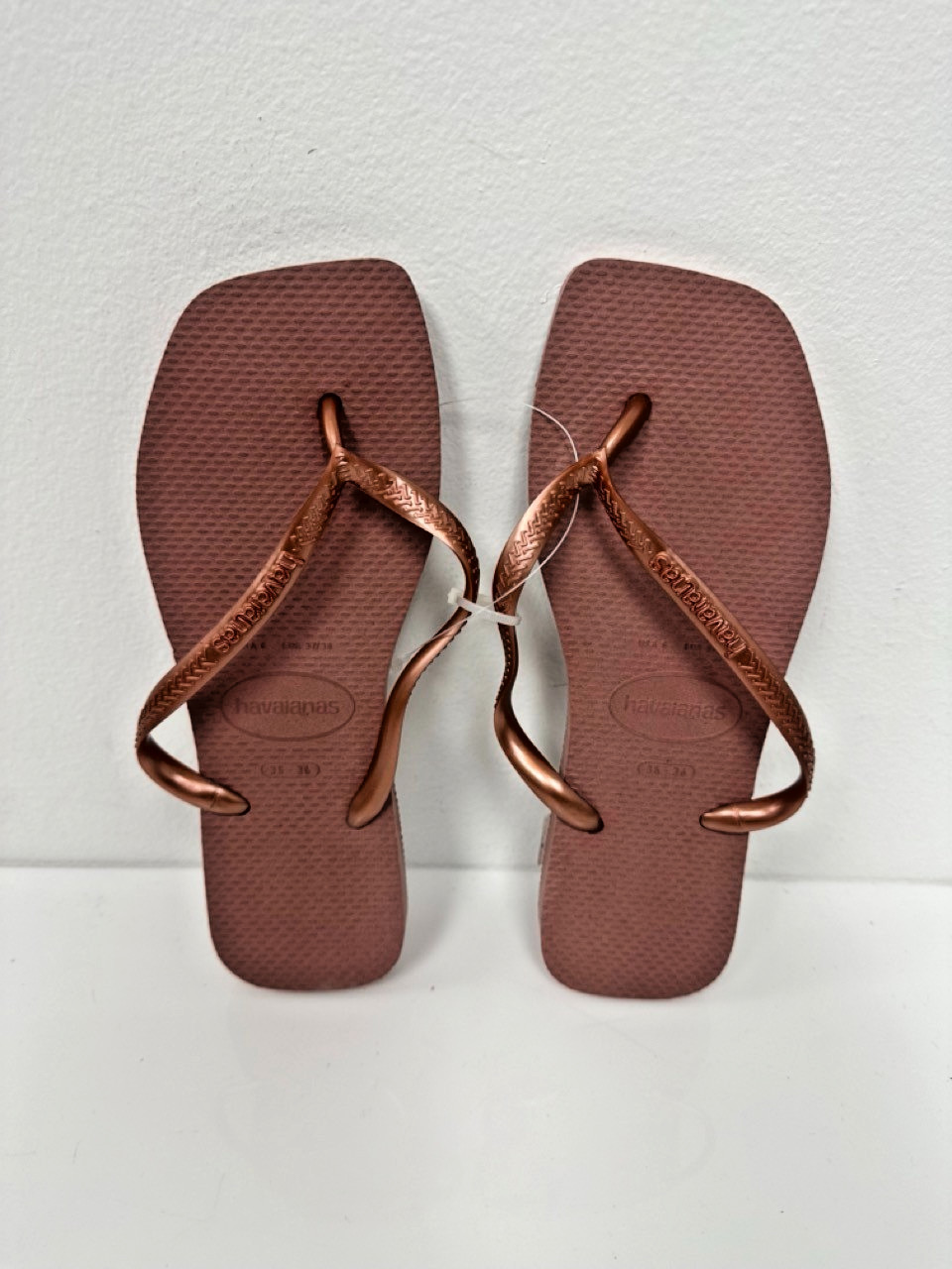 Havaianas Flip Flops Women Slim Square Rose Size 6