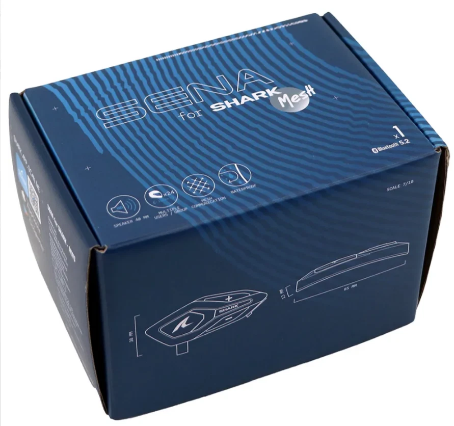 Casco Tiburón Malla Doble Sistema de Intercomunicación Sena Moto Bluetooth 22.06 Modelos Foto 4 de 4