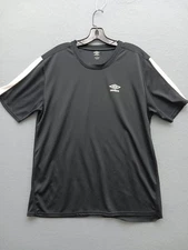 Umbro Men's Athletic T-Shirt L Gray Solid Performance 5726
