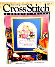 Needlecraft Stitchery Magazine Vtg March/Apr 1989 CROSS STITCH & COUNTRY CRAFTS