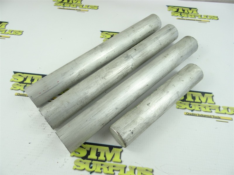 4PCS (4.5LBS) OF 6061 ALUMINUM ROUND STOCK 1-1/4" X 10" & 6"