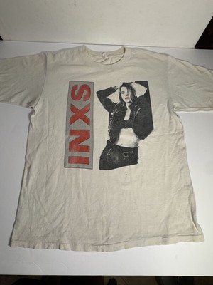 Vintage INXS KICK Around The World in '88  Concert Tour Shirt Large SOLID!!!