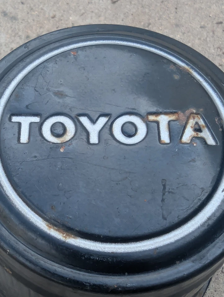 1974 - 1983 Toyota Celica Corolla Pickup Pick Up Center Cap Black Metal 3" - Image 4 of 4