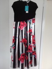 Coskputy Women's Midi Wrap Front Pleat Dress Multicoloured Size Small