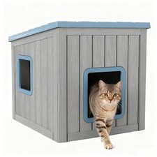 Outdoor Cat House Weatherproof Insulated for Winter, Durable Shelter for Fera...