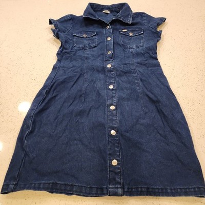 Guess Denim Dress Women's Large Blue Stretch