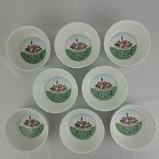 Villeroy Boch Naif Bowl Set 8 Cereal Ice Cream Dessert Soup 5.25" Country EVC