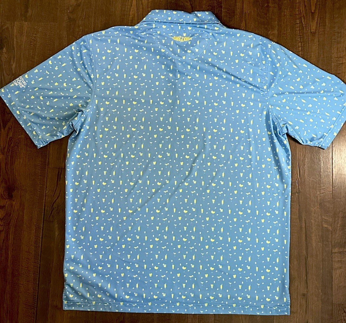 Straight Down Performance Golf Polo Light Blue Mi… - image 12