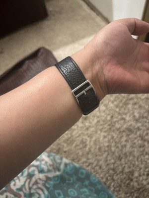 Hermes Black Leather Strap Silver-Tone Case Watch CA2.810 Hermes Slim d Hermes | Rostovsky Watches main image 2