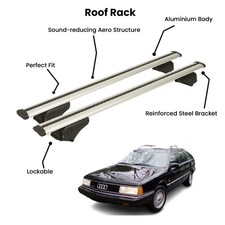 2 Pcs Silver Cross Bars For Audi 200 Sw 1983-1990