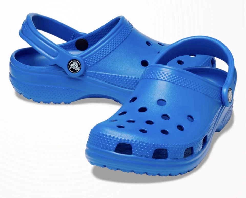 Zuecos clásicos Crocs para niños azul perno, talla J2 Foto 2 de 4
