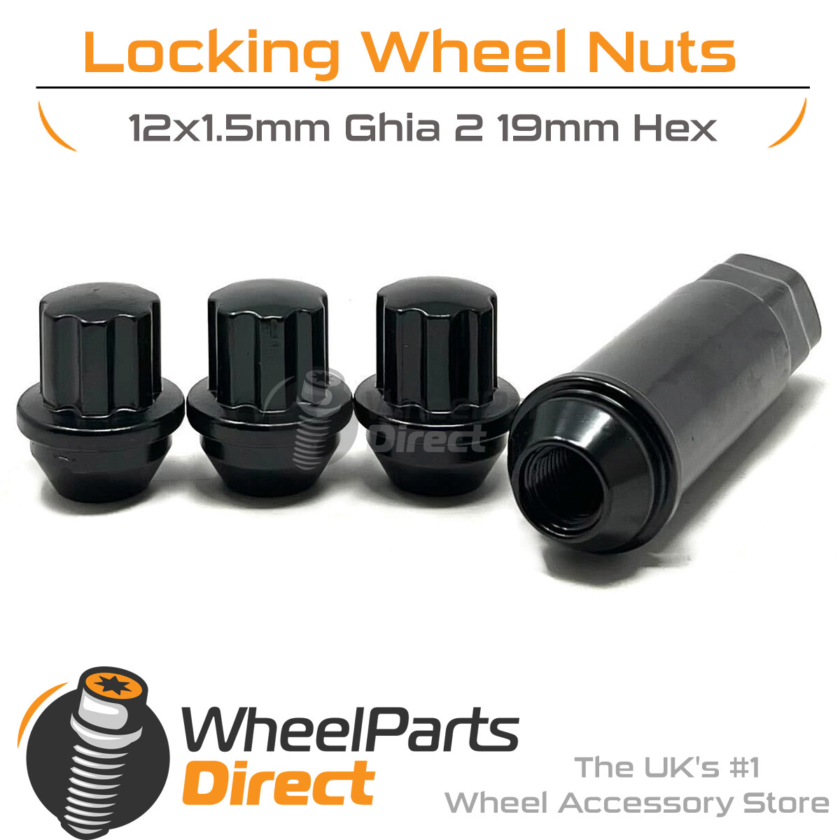 BRIESTAブリエスタsparkgold NUTS OUTDOOR Black GEN2 12x1.5 Lock Nuts for Ford Fiesta ST [Mk6] 12-17 on
