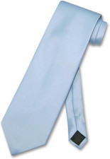 Vesuvio Napoli NeckTie Solid BABY BLUE Color Men's Neck Tie