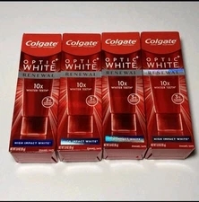 (4 BOX) Colgate Optic White Renewal HIGH IMPACT WHITE Toothpaste 