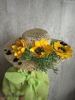 OOAK Integrity Toys Silkstone Barbie Poppy Parker Mizi Sunflowers Summer Hat
