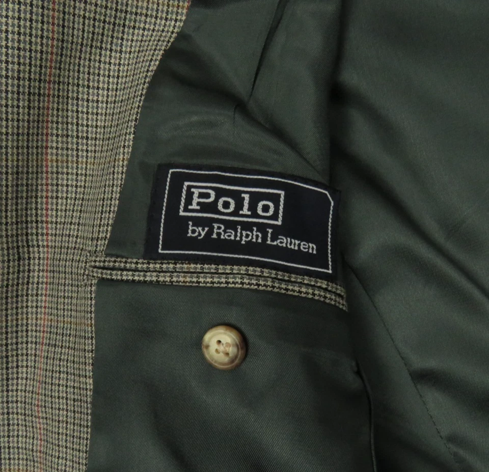 Vintage Ralph Lauren Polo 2 Button Blazer Sport Coat Jacket 38 R - Image 4 of 4