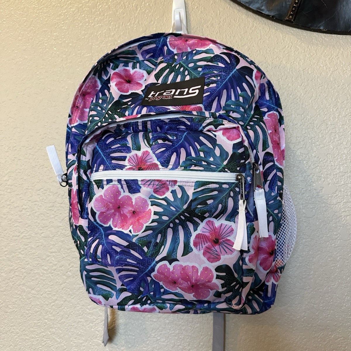 Corduroy Hawaiian Floral Jansport Backpack  ? ? Rare Vintage Corduroy Jansport Backpack Blue | Mercari main image 3