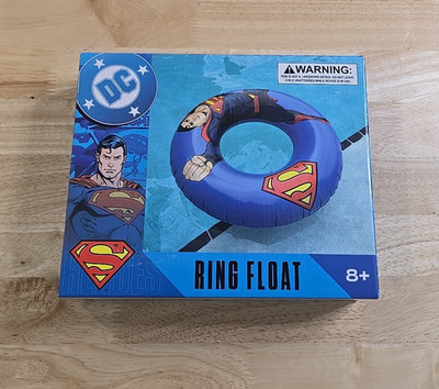 NEW DC Comics SUPERMAN 40in Inflatable Ring Float