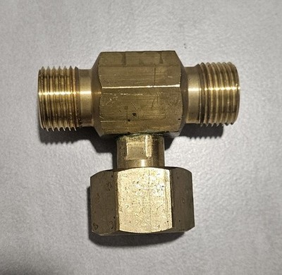 T- Doppelnippel 200 bar T Stück- Argon / CO2 W 21,8 x 1/14'' Doppelabzweigstück