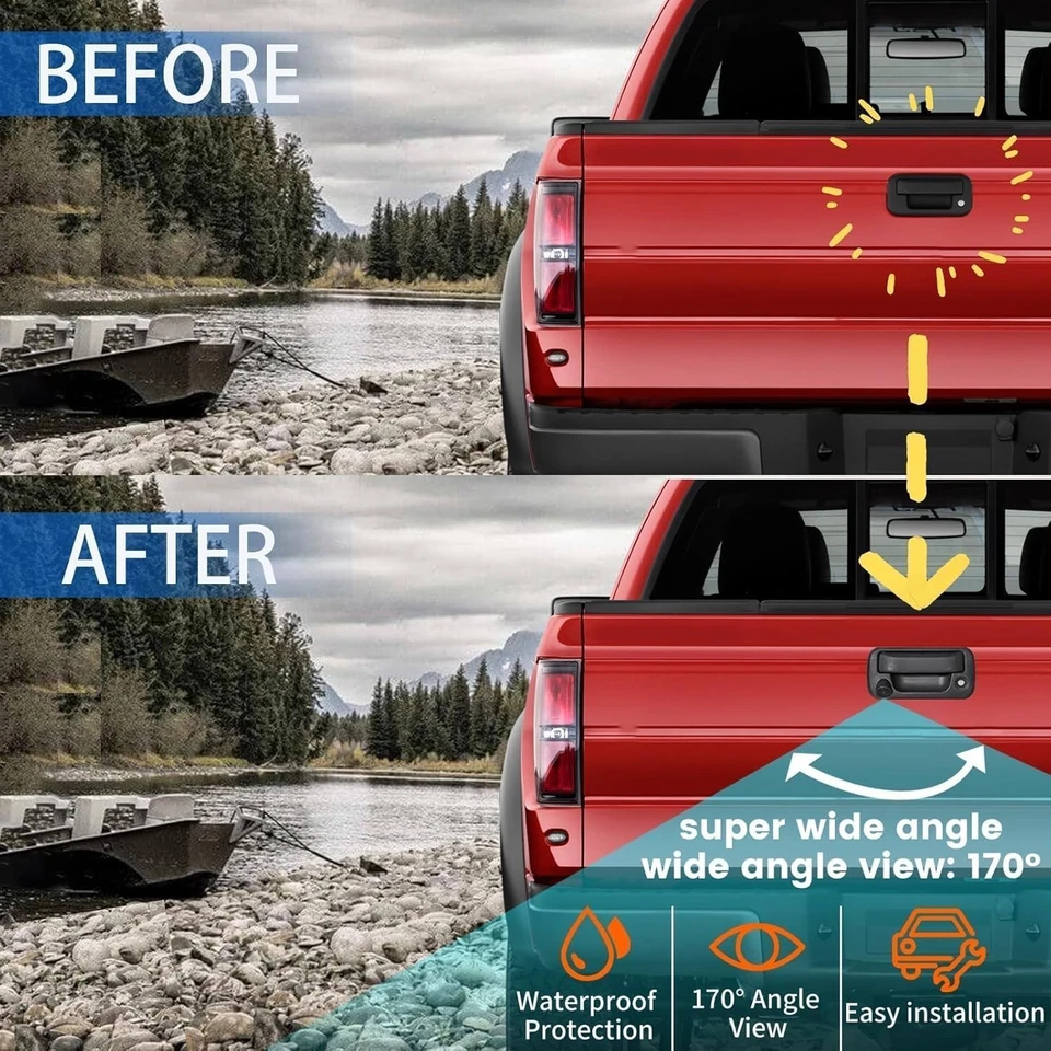 Backup camera & rear view monitor 4.3" for Ford F150 2005-14, F250 F350 2008-16 - Image 3 of 4