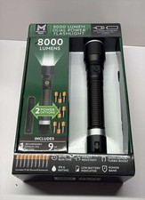 Members Mark Dual Power 8000 Lumens Flashlight 80hr. Run Time Brand New