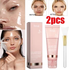 2xCollagen Night Wrapping Mask, Peel Off Collagen Face Mask for Women Anti-Aging