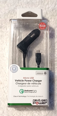 NEXT-GEN POWER Qualcomm Micro USB Vehicle Phone Charger - BRAND NEW ITEM - L@@K!