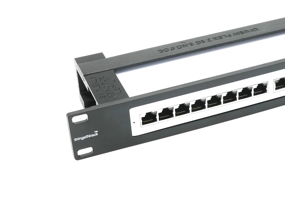 Rack mount for Ubiquiti USW-Flex-2.5G-8  19inch 1U - Black -None PoE version - Image 2 of 4