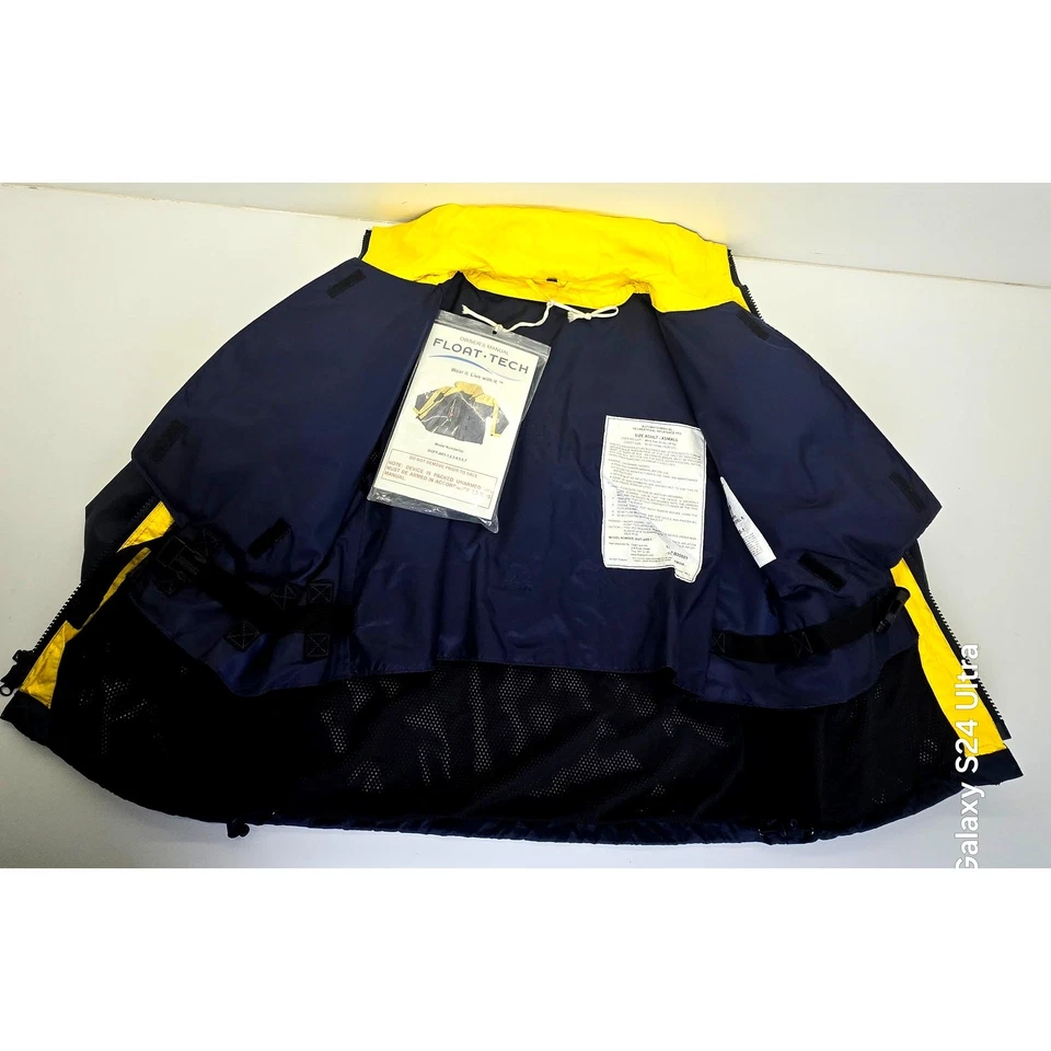 Float Tech Recreational Inflatable Jacket PFD Type Reflective w/ Hood Adult XS  - Image 4 of 4