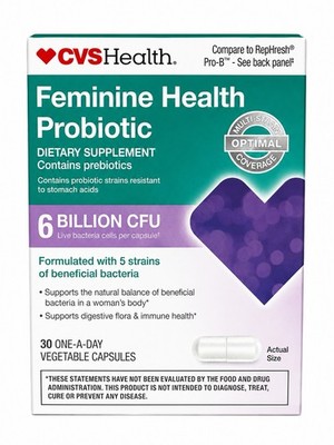 Women s Daily Probiotic Supplement 30 Vegetable Capsules 6 Billion CFU Sealed