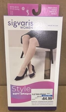 Sigvaris Style 841 Soft Opaque OT Thigh-High Medical Compression 15-20mmHg Chai