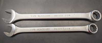 NEW TWO BLACKHAWK USA  SAE Combination Wrenches 1-1/8'' & 1-1/4''- Free Ship