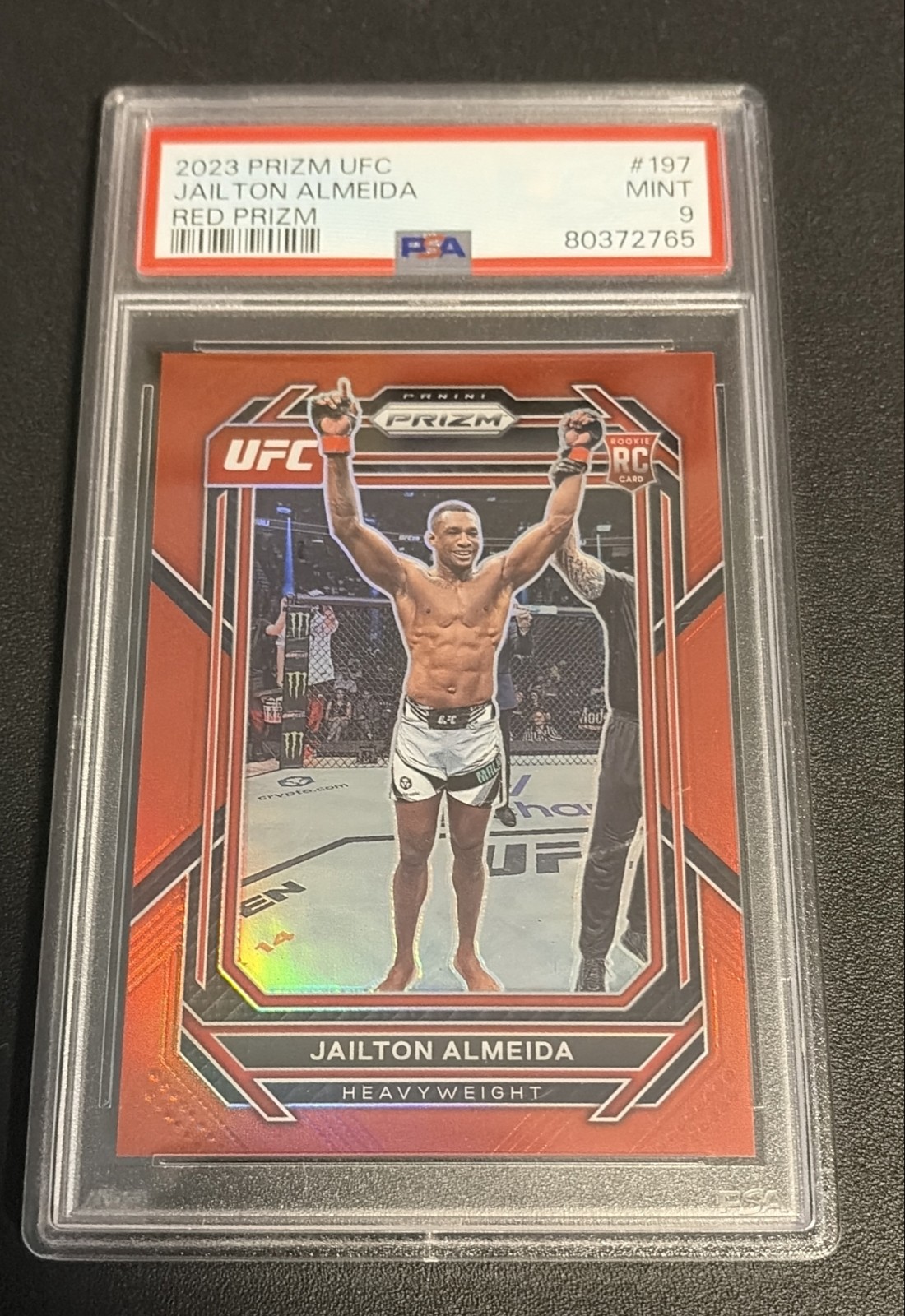 2023 Panini Prizm UFC - Jailton Almeida #197 Red Prizm /199 (RC)