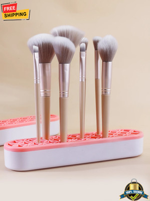 Silicone Makeup Brush Drying Rack Multifunctional Storage Organizer Box