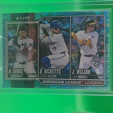 Topps 2025 Series 1 #204 American League Leaders Rainbow Foil