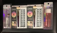 Lashes KISS Press N Go Falsies NATURAL Bundle Clusters, Overnighter, & Remover