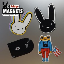 Bad Bunny Puerto Rico Fridge Magnets made in Puerto Rico USA 